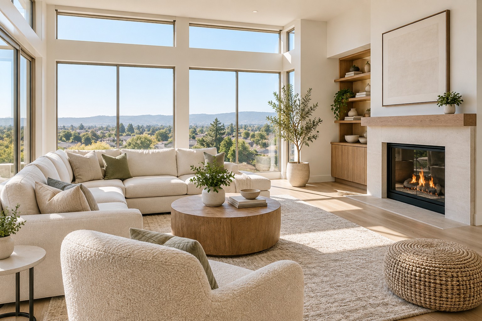 A bright San Fernando Valley home interior, illustrative